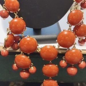 Women's Bib Statement Necklace with gold tone 16 inches long